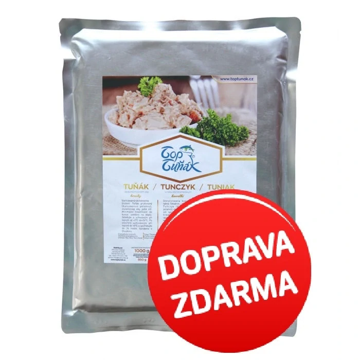 Tuňák kousky ve slunečnicovém oleji TOPTUŇÁK (1x1000g)